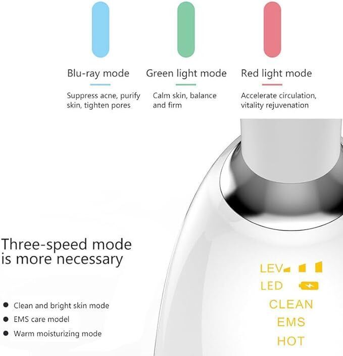 Neck Face Lifting Massager Skin Tighten Device LED Anti Wrinkle Beauty